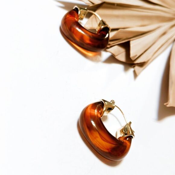 Anthro Crystal hoop earrings #565 - Picture 4 of 6